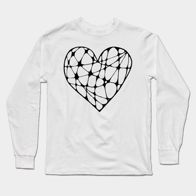 Spiderweb heart Long Sleeve T-Shirt by Smoky Lemon